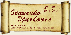 Stamenko Đurković vizit kartica